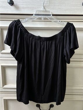 Black off the shoulder top
